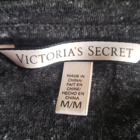 Victoria's Secret flax blend charcoal gray long sleeve button top Size Medium - Picture 5 of 8